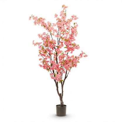 Kunstplant - Prunus - Kersenbloesem - Roze - 175cm