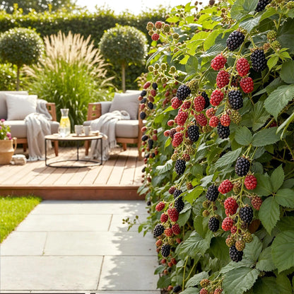 Rubus 'Thornfree' - Doornloze zwarte Braam - - -