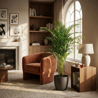 Areca Palm (Dypsis) mit Potter Grijs - 100cm - Ø21