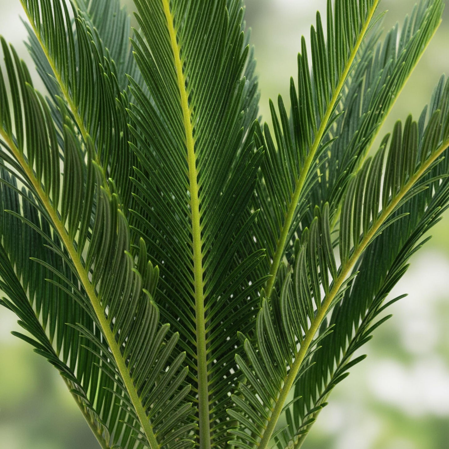 Green boutiQ - Kamerplant - Cycas revoluta - Palmvaren - Weinig onderhoud - Groen - 2 - Pot 15cm - Hoogte 45-55cm