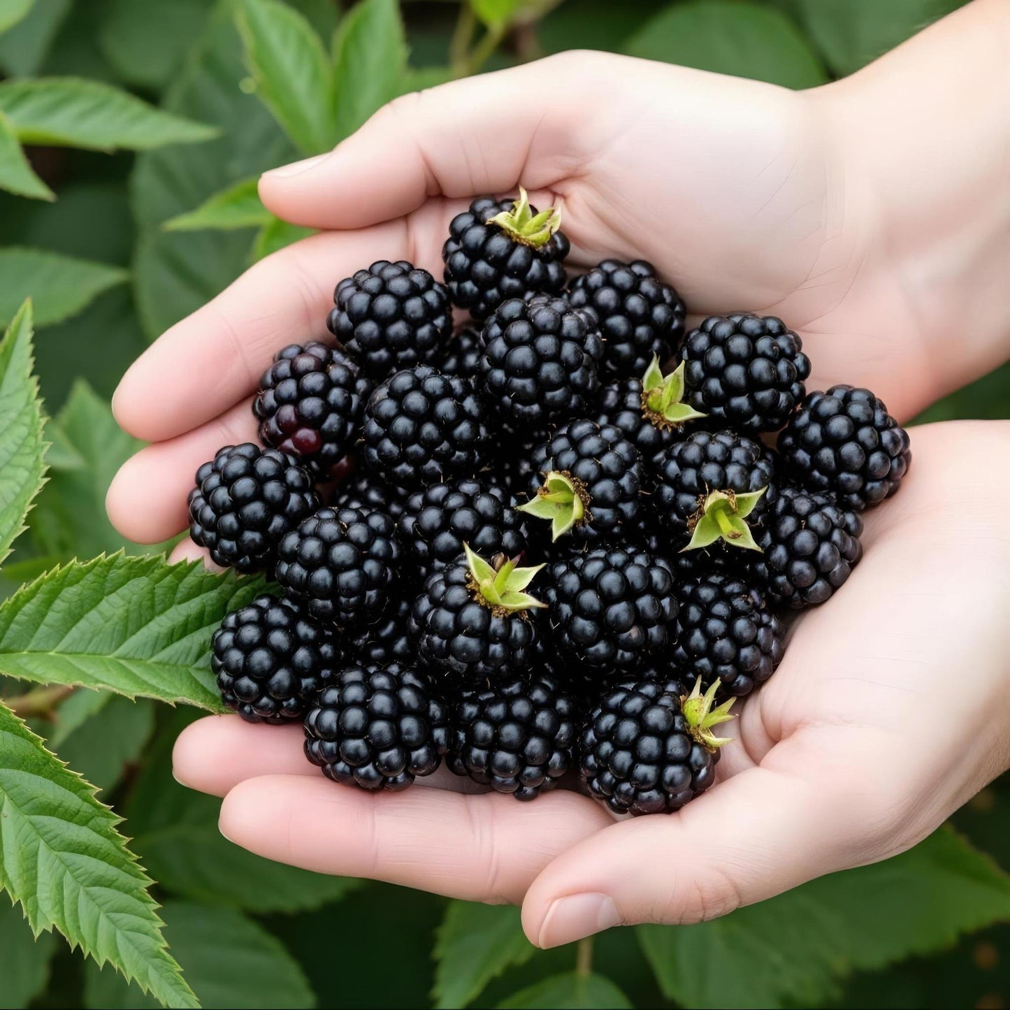 Rubus 'Thornless Evergreen' - Doornloze zwarte Braam - -