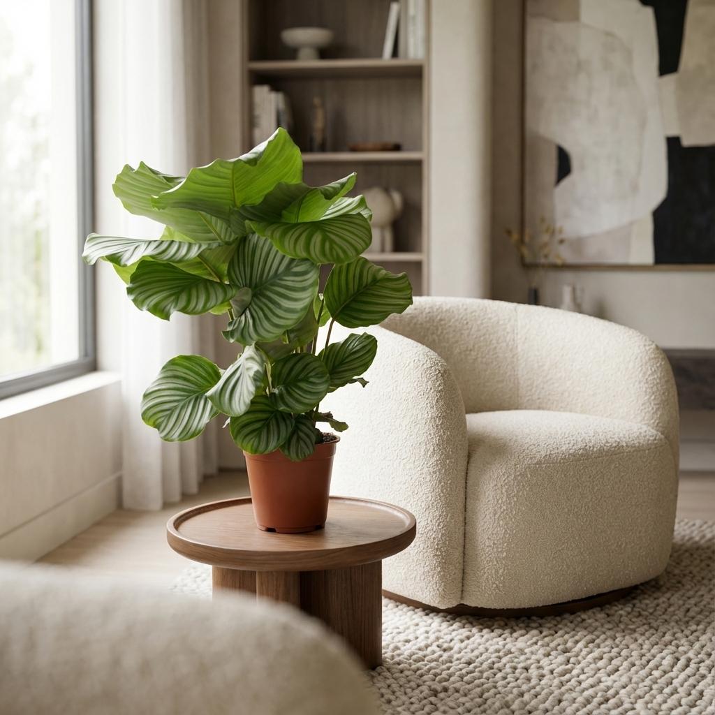 Calathea Orbifolia - Ø 19 cm - Hoogte: 60cm