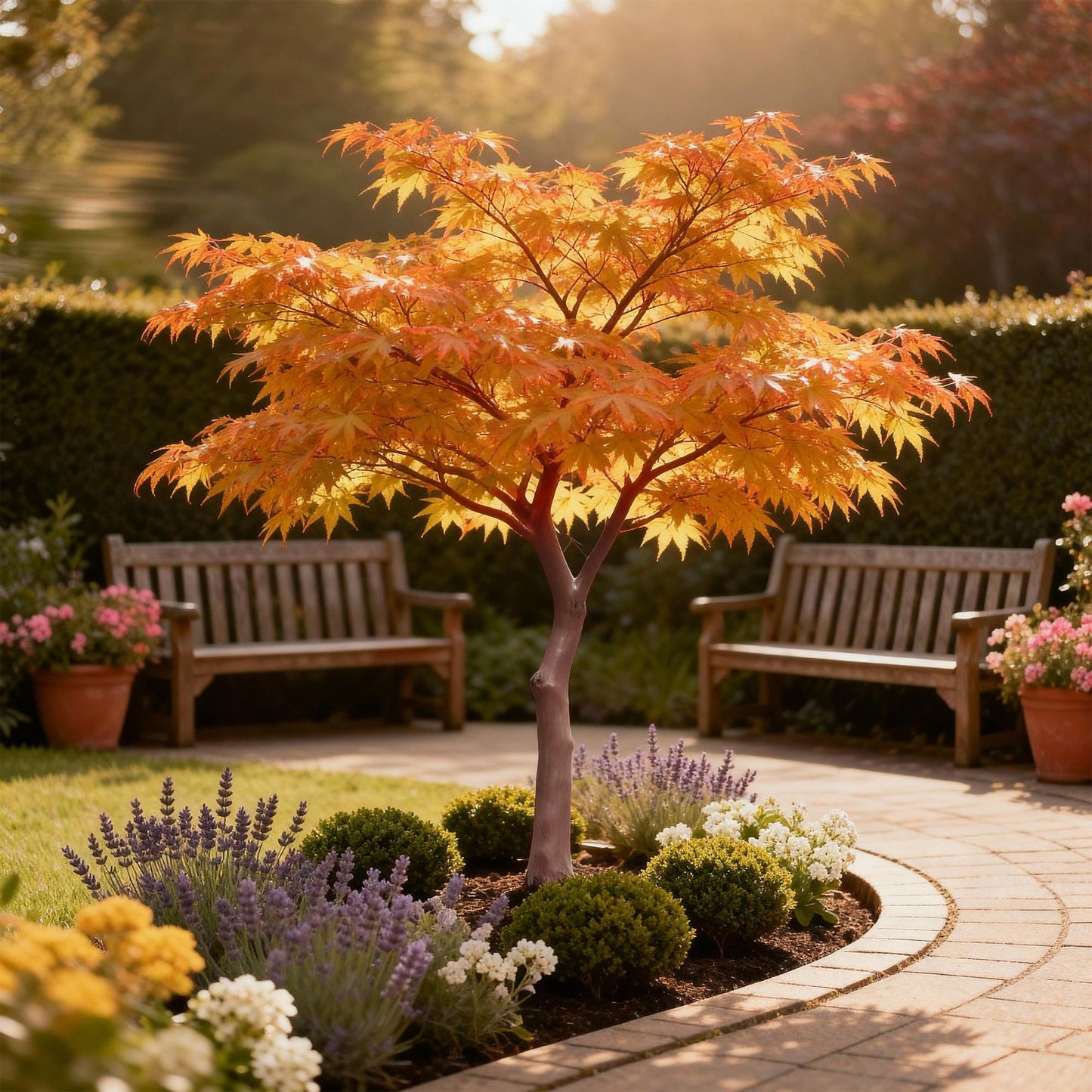 Acer palmatum 'Sangokaku' - Japanse Esdoorn - hoogte 35cm