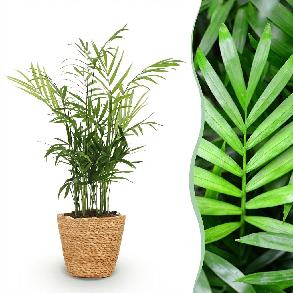 Chamaedorea elegans - Goudpalm - incl. mand - pot 12cm - hoogte 15cm