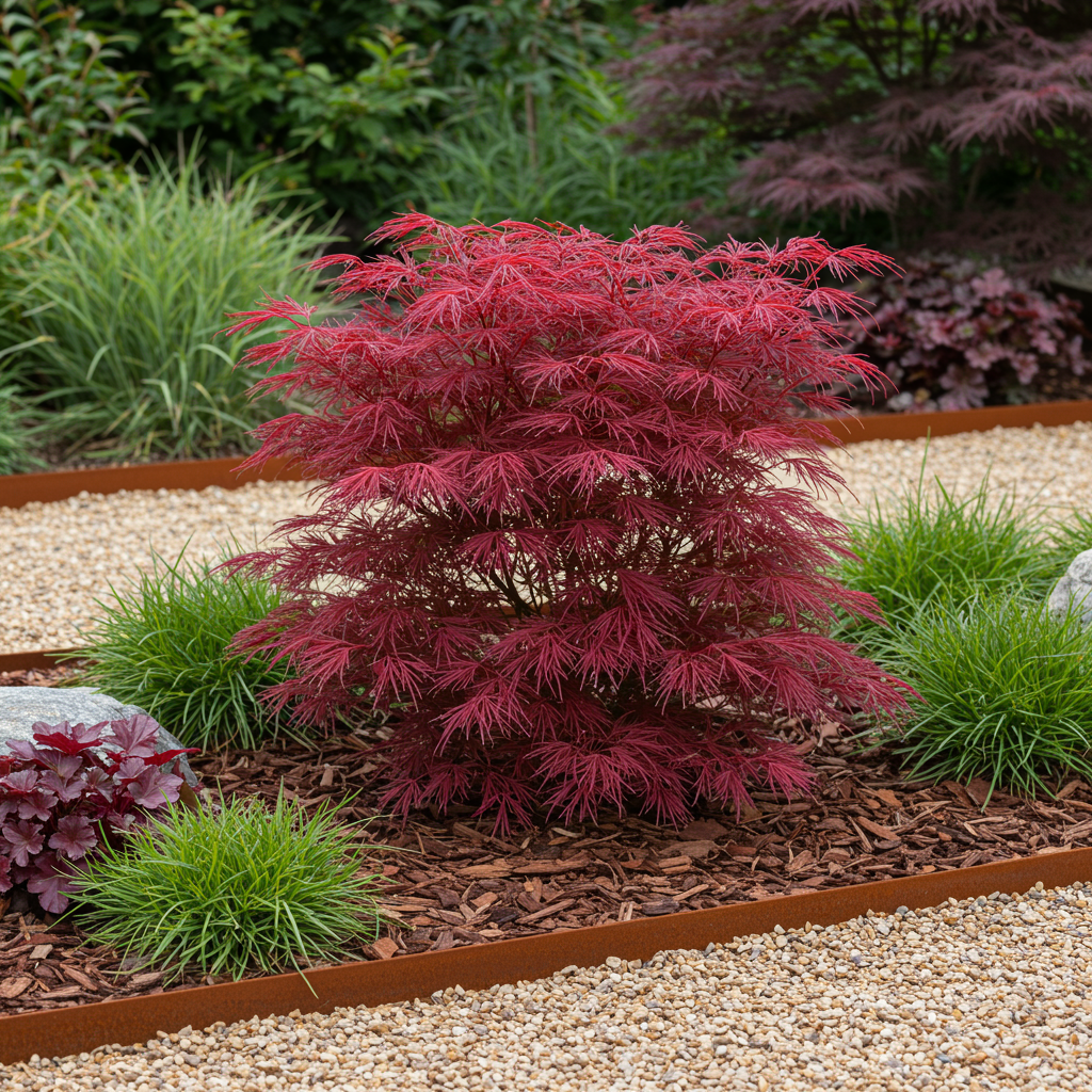 Acer palmatum 'Skeetsers Broom' - Japanse Esdoorn - hoogte 70cm