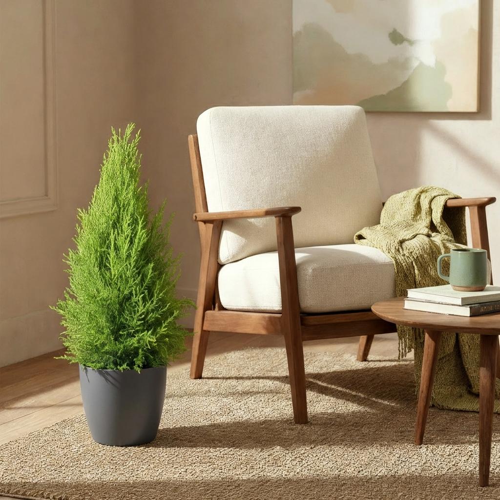 Cupressus Gold Crest Wilma - Kamerconifeer - incl. pot grijs - pot 21cm - hoogte 85-95cm